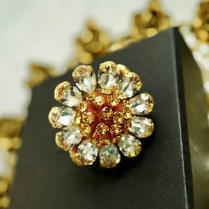 CRYSTAL DOLCE GABBANA RING size 5